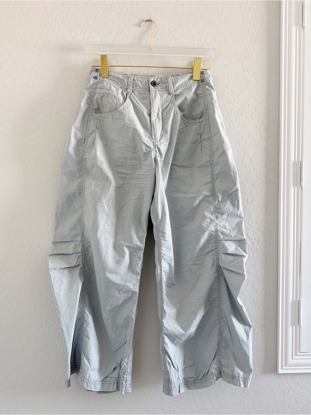 Anthropologie Pilcro Parachute Curve Barrel Wide Leg Pants Trousers Size 26 - Picture 6 of 15